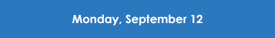 Monday, September 12