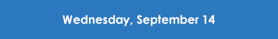 Wednesday, September 14